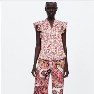 Zara - Paisley Blouse - Size XL‎